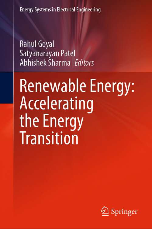 Book cover of Renewable Energy: Accelerating the Energy Transition (1st ed. 2024) (Energy Systems in Electrical Engineering)