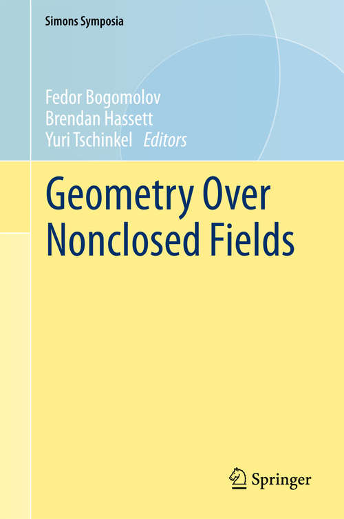 Book cover of Geometry Over Nonclosed Fields