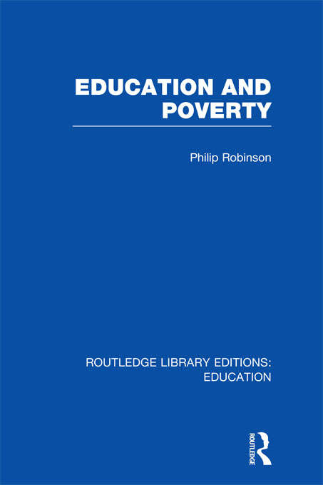 Book cover of Education and Poverty (Routledge Library Editions: Education)