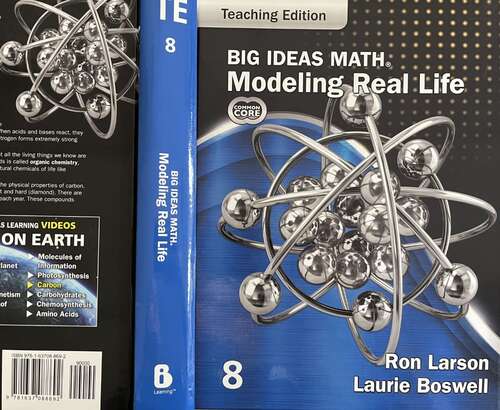 Book cover of Big Ideas Math Modeling Real Life Common Core 2022 Grade 8