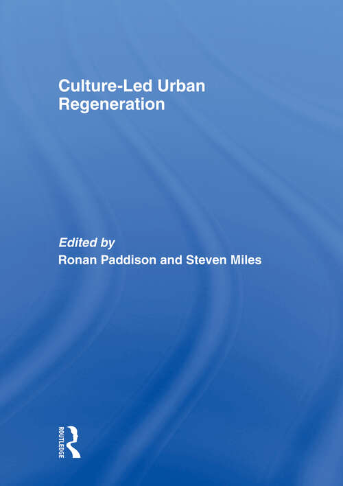 Book cover of Culture-Led Urban Regeneration