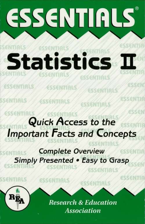 Book cover of Statistics II Essentials