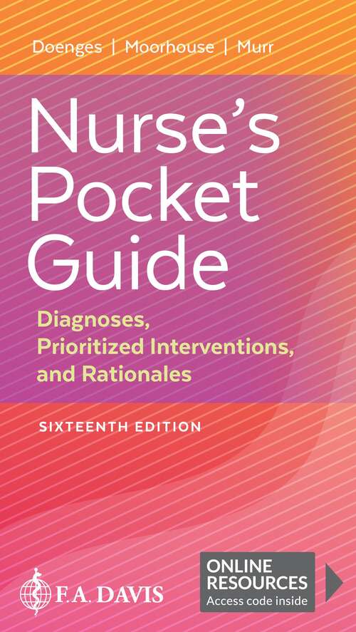 Book cover of Nurse’s Pocket Guide: Diagnoses, Prioritized Interventions, And Rationales (16)