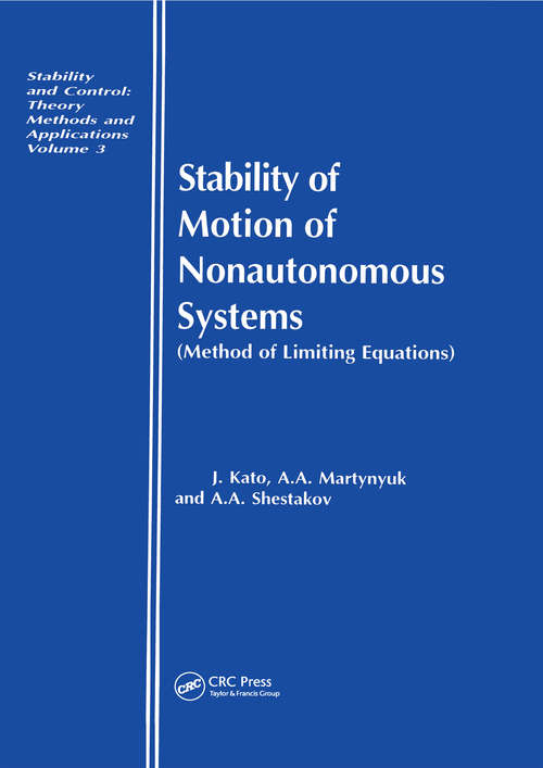 Book cover of Stability of Motion of Nonautonomous Systems (Methods of Limiting Equations): (Methods of Limiting Equations