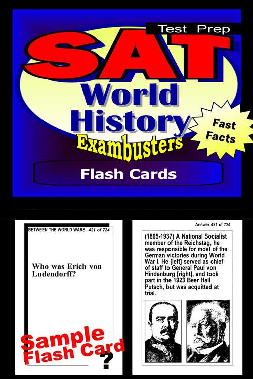Book cover of SAT Test Prep Flash Cards: World History (Exambusters SAT II Workbook #13)