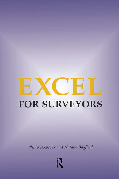 Book cover of Excel for Surveyors