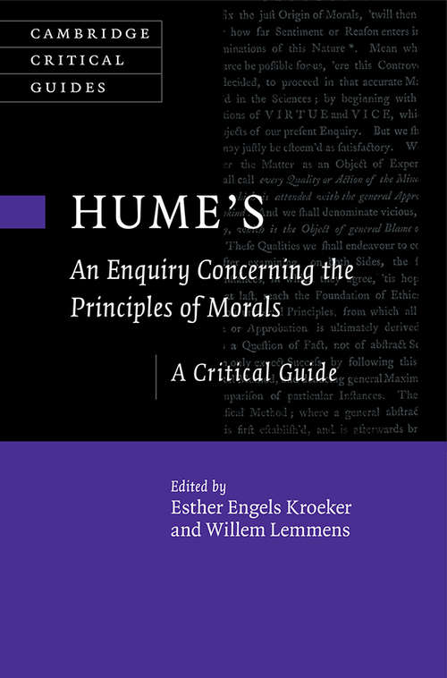 Book cover of Hume's An Enquiry Concerning the Principles of Morals: A Critical Guide (Cambridge Critical Guides)