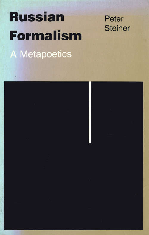 Book cover of Russian Formalism: A Metapoetics (2)
