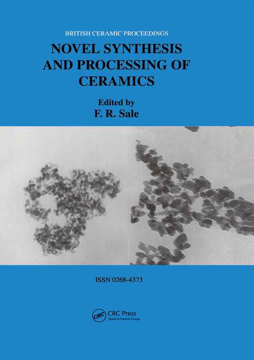 Book cover of Novel Synthesis and Processing of Ceramics