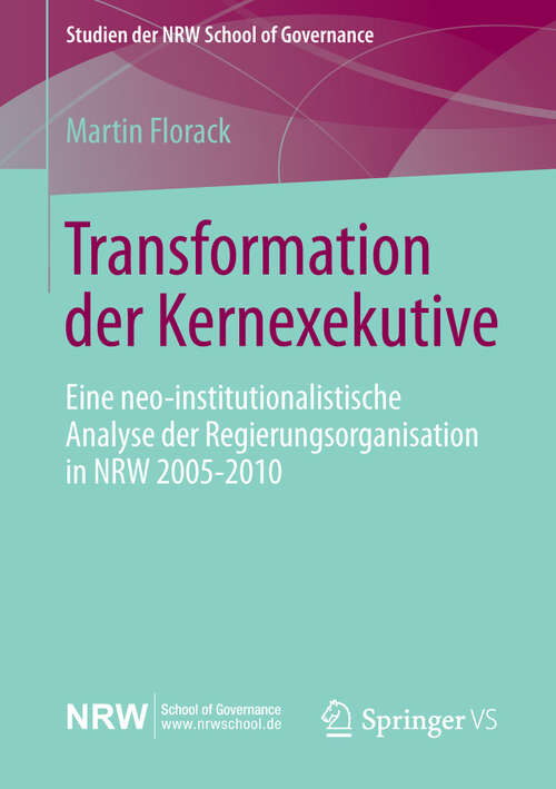 Book cover of Transformation der Kernexekutive