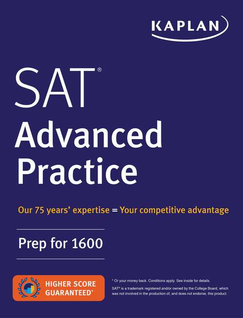 Book cover of SAT Advanced Practice: Prep for 1600