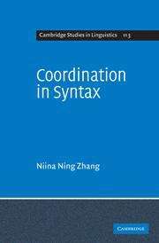 Book cover of Coordination in Syntax