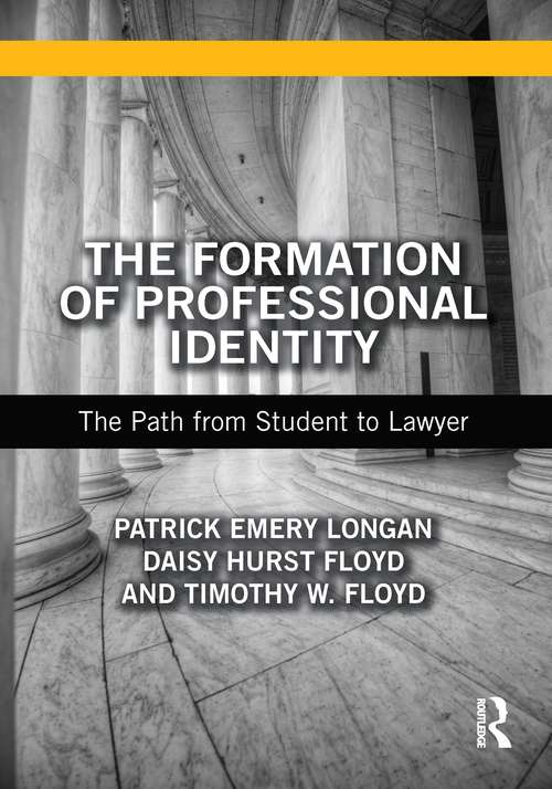 Book cover of The Formation of Professional Identity: The Path from Student to Lawyer