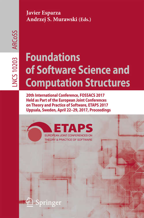 Book cover of Foundations of Software Science and Computation Structures
