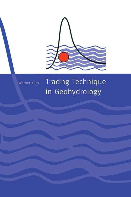 Book cover of Tracing Technique in Geohydrology