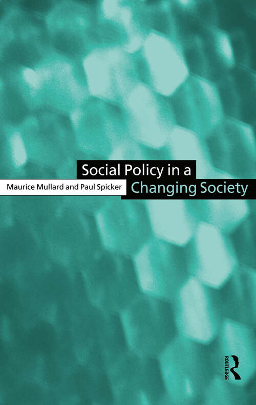 Book cover of Social Policy in a Changing Society (2)