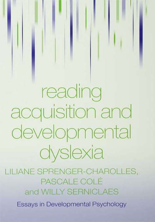 Book cover of Reading Acquisition and Developmental Dyslexia (Essays in Developmental Psychology)