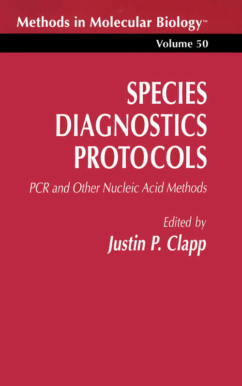 Book cover of Species Diagnostics Protocols