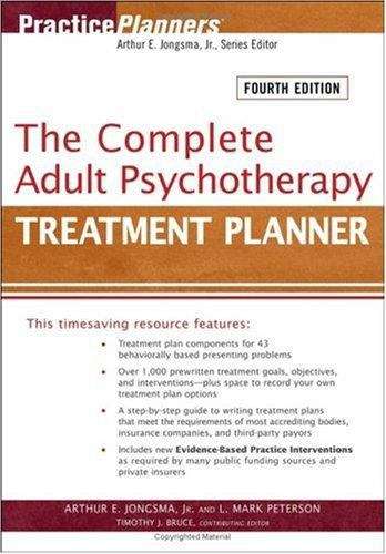 Book cover of The Complete Adult Psychotherapy Treatment Planner (4th edition)