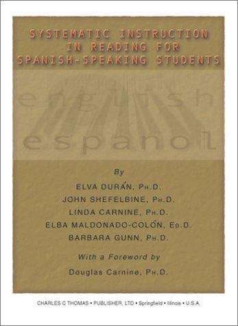 Book cover of Systematic Instruction in Reading For Spanish Speaking Students