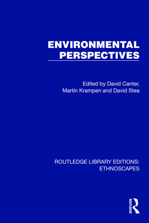 Book cover of Environmental Perspectives (Routledge Library Editions: Ethnoscapes)