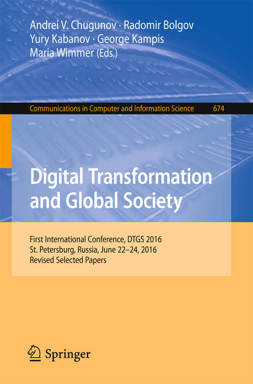 Book cover of Digital Transformation and Global Society