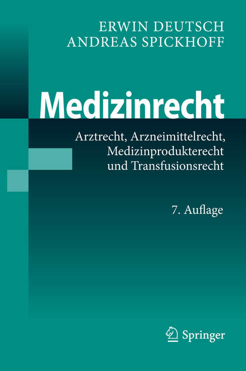 Book cover of Medizinrecht