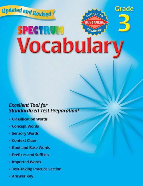 Book cover of Spectrum Vocabulary, Grade 3