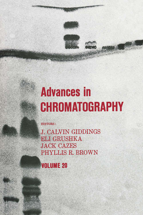 Book cover of Advances in Chromatography: Volume 20