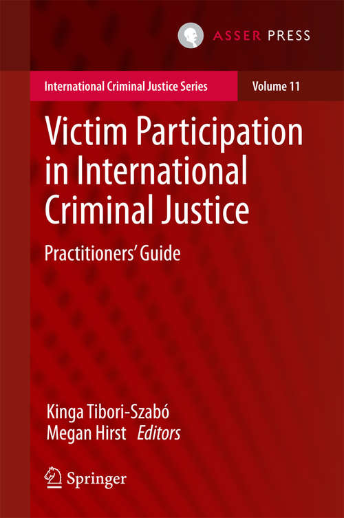 Book cover of Victim Participation in International Criminal Justice