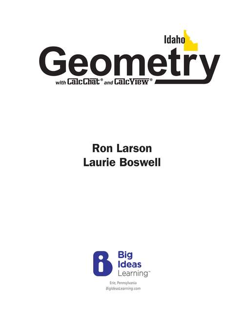 Book cover of Idaho 2024 Geometry