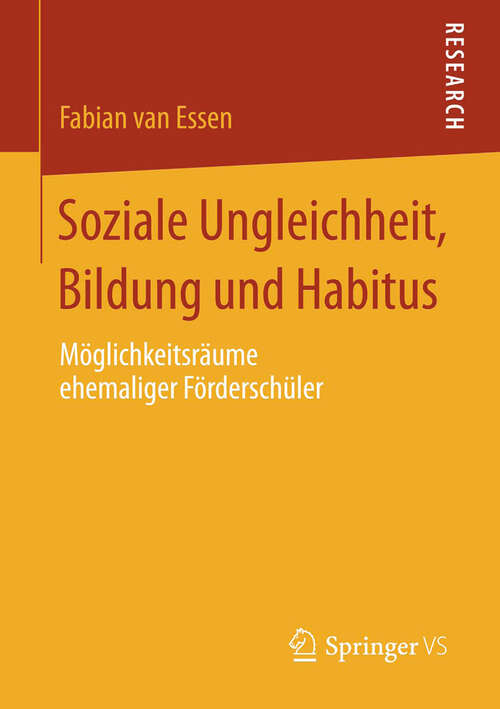 Book cover of Soziale Ungleichheit, Bildung und Habitus