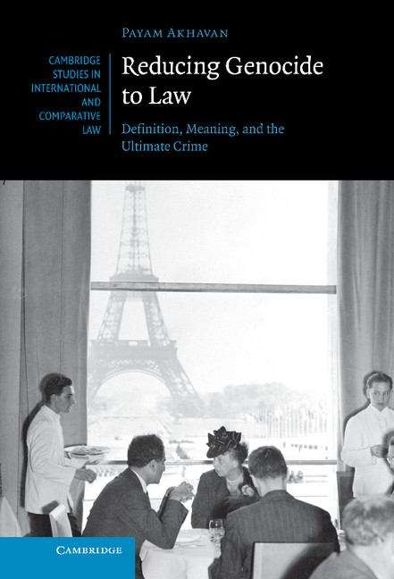 Book cover of Reducing Genocide to Law