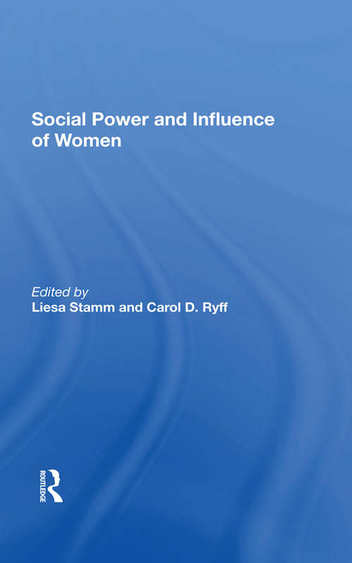 Book cover of Social Power And Influence Of Women