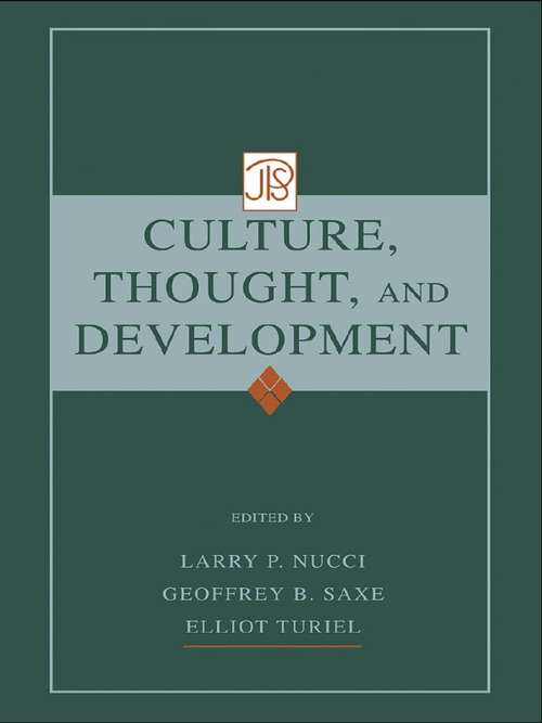 Book cover of Culture, Thought, and Development (Jean Piaget Symposia Series)