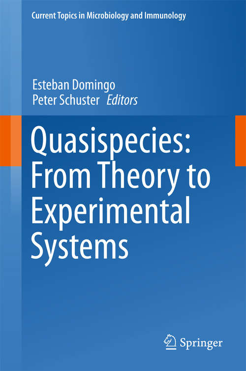 Book cover of Quasispecies: From Theory to Experimental Systems