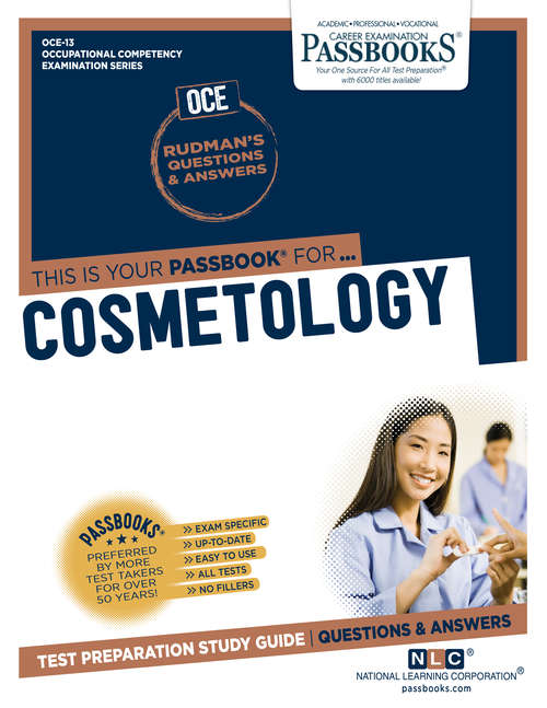 Book cover of COSMETOLOGY: Passbooks Study Guide (Occupational Competency Examination Series)