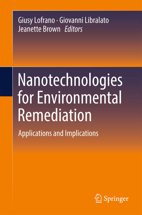 Book cover of Nanotechnologies for Environmental Remediation