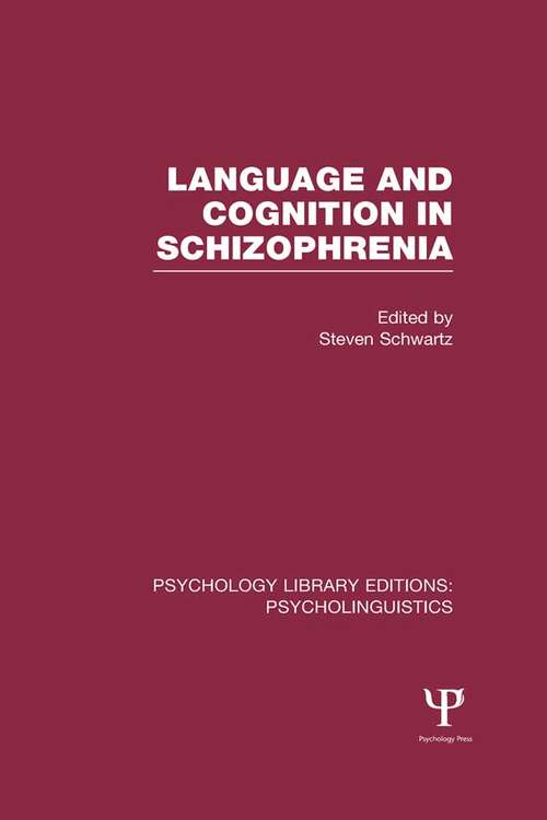 Book cover of Psychology Library Editions: Psycholinguistics (Psychology Library Editions: Psycholinguistics)