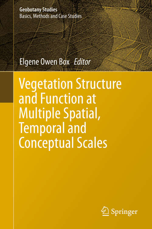 Book cover of Vegetation Structure and Function at Multiple Spatial, Temporal and Conceptual Scales