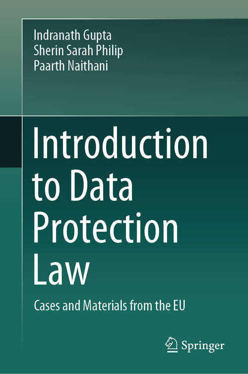 Book cover of Introduction to Data Protection Law: Cases and Materials from the EU