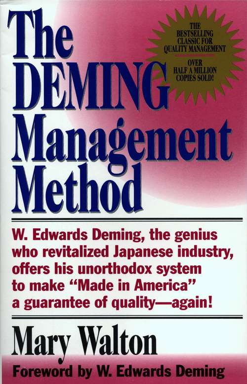 Book cover of Deming management method