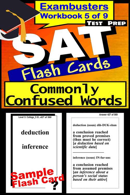 Book cover of SAT Test Prep Flash Cards: Commonly Confused Words (Exambusters SAT Workbook: 5 of 9)