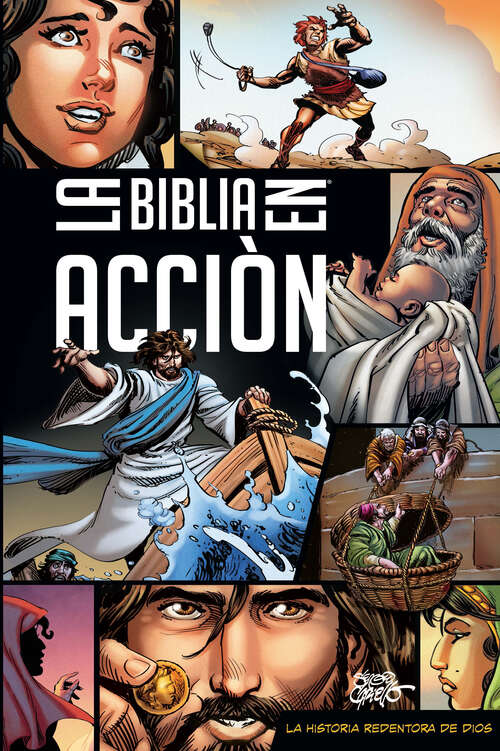 Book cover of La Biblia en acción: The Action Bible Spanish Edition (New, Revised) (Action Bible Series)