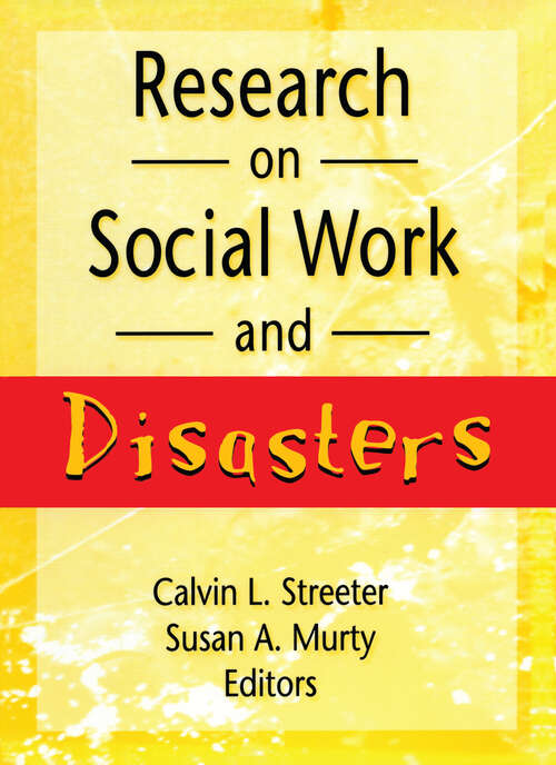 Book cover of Research on Social Work and Disasters