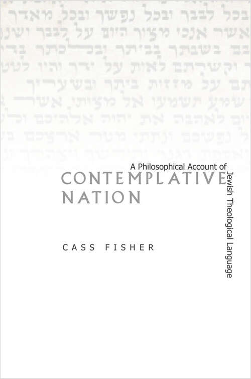 Book cover of Contemplative Nation: A Philosophical Account of Jewish Theological Language