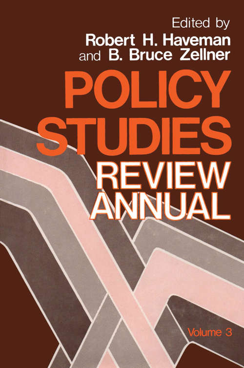 Book cover of Policy Studies: Volume 3