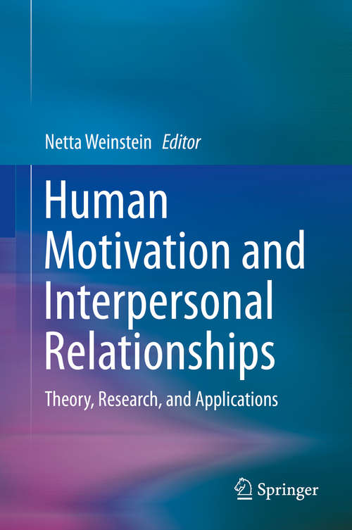 Book cover of Human Motivation and Interpersonal Relationships