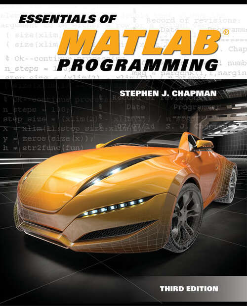 Book cover of Essentials of MATLAB® Programming (Third Edition)