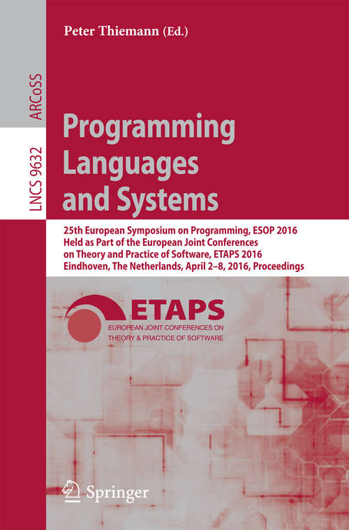 Book cover of Programming Languages and Systems